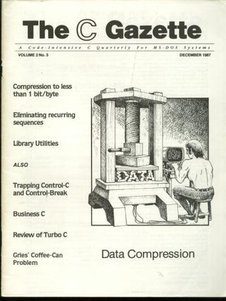 Item #B173 The C Gazette, volume 2 no. 3, December 1987; a Code-intensive C Quarterly for MS-DOS...