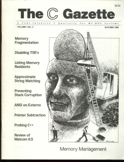 Item #B178 The C Gazette, volume 3 no. 2, Autumn 1988; a code-intensive C Quarterly for MS-DOS Systems. Andrew Binstock, John Rex, The C. Gazette.
