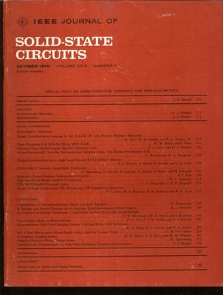 Item #B231 IEEE Journal of Solid-State Circuits, special issue on Semiconductor Memories and...