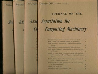 Item #B259 Journal of the Association for Computing Machinery, 1956 complete year, 4 individual...
