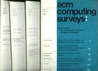 Item #B329 ACM Computing Surveys -- volume 13, numbers 1 through 4 inclusive, 1981 (four...