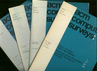 Item #B335 ACM Computing Surveys volume 7 numbers 1 through 4, 1975, four individual issues,...