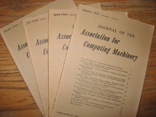 Journal of the Assocation for Computing Machinery, 1960 volume 7 nos. 1 through 4, full year individual issues