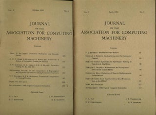 Item #B457 2 issues, Journal of the Association for Computing Machinery vol. 2, no. 2, April...