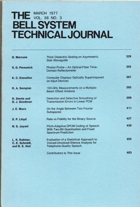 Item #B731 The Bell System Technical Journal vol. 56 no. 3, March 1977. AT&T
