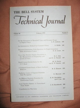 Item #B749 The Bell System Technical Journal volume 49 number 2, February 1970. BSTJ AT&T