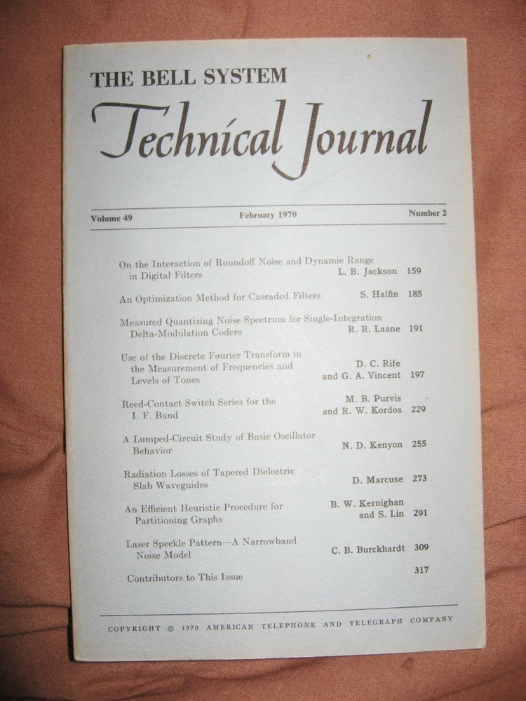 Item #B749 The Bell System Technical Journal volume 49 number 2, February 1970. BSTJ AT&T.