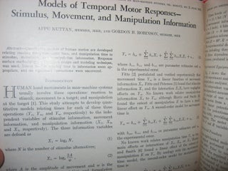 March 1968 through December 1970,INCOMPLETE RUN - bound volume of the Transactions (formerly Human Factors in Electronics)