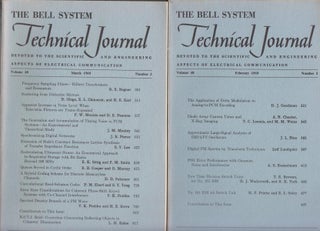 Item #B774 The Bell System Technical Journal Lot of 2 individual issues, 1969 Volume 48 numbers...