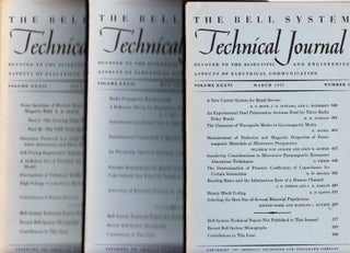 Item #B775 The Bell System Technical Journal 1957 LOT of 3 individual issues volume XXXVI numbers...