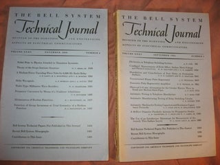 Item #B776 The Bell System Technical Journal 1956 LOT of 2 individual issues, volume XXXV numbers...
