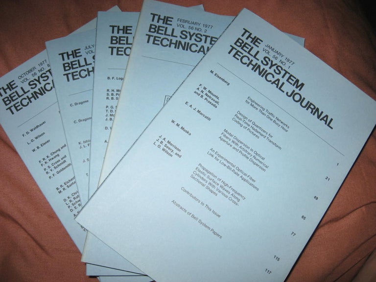 Item #B780 The Bell System Technical Journal 1977 LOT of 5 individual issues, Volume 56 numbers 1,2,4,6,8, January, February, April, July-August, October. AT&T BSTJ.