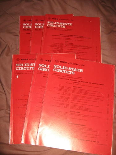 Item #B783 LOT of 6 issues complete year 1976 Special Issues, Charge Transfer Devices; Microwave Circuits; Integrated Circuits; Semiconductor Memory and Logic; Analog Circuits; MORE. var. IEEE Journal of Solid-State Circuits.