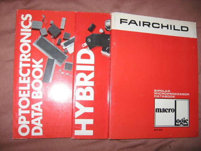 Item #C06213 Fairchild databooks -- (3) Three -- Optoelectronics Data Book; Hybrid; Bipolar Microprocessor Databook, marco logic. Fairchild.