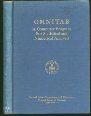 Item #C06266 OMNITAB - a computer program for statistical and numerical analysis 1966 first...