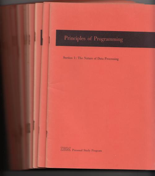 Item #C101041 Principles of Programming, 1961 IBM Personal Study Program, 12 booklets complete, lacks slipcase. IBM Data Processing Division.