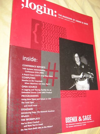 Item #C4012 Login -- the magazine of Usenix and Sage, April 2001, volume 26 number 2. USENIX, the...