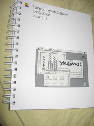 Item #C4025 Macintosh system Software User's Guide version 6.0.4, 1989. Macintosh