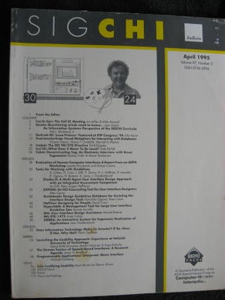Item #C810984 SIGCHI Bulletin volume 27, number 2, April 1995. ACM bulletin Computer-Human...