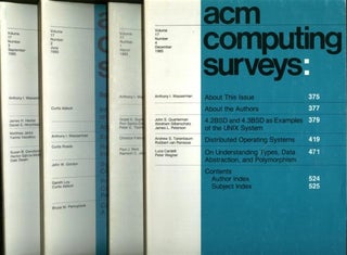 Item #C810994 ACM Computing Surveys volume 17, no. 1 through no. 4, 1985 complete year, 4...