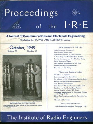 Item #C811029 Proceedings of the IRE volume 37 number 10, October 1949. Institute of Radio Engineers