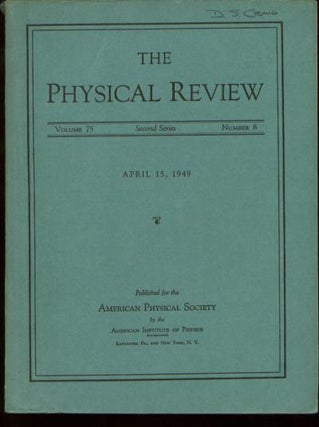 Item #C811051 Physical Principles Involved in Transistor Action, in, The Physical Review, Vol 75,...