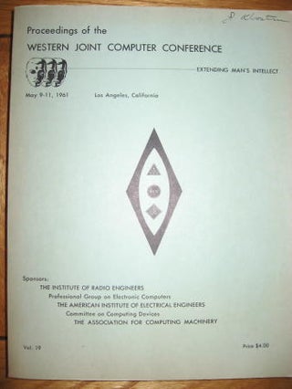 Item #C811092 Proceedings of the Western Joint Computer Conference 1961, Los Angeles, California....