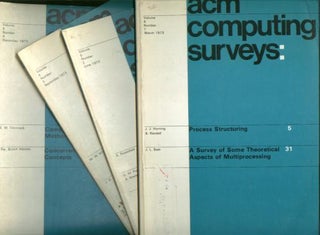 Item #C811114 ACM Computing Surveys, volume 5 nos. 1 - 4, March 1973, June 1973, September 1973,...