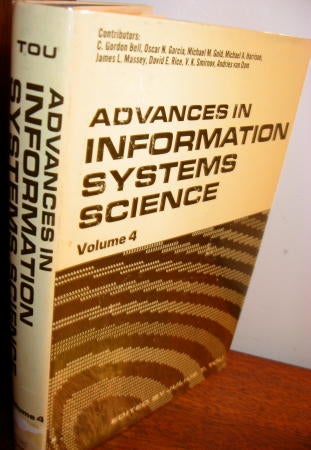 Item #C811200 Advances in Information Systems Science, volume 4 1972. Julius Tou.