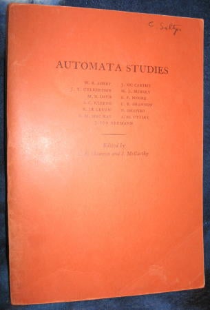 Item #C8824 Automata Studies, Annals of Mathematics Studies Number 34. Claude E. SHANNON, John McCarthy.