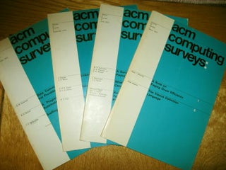 Item #M10856 ACM Computing Surveys volume 4 numbers 1, 2, 3, 4, March 1972; June 1972; September...