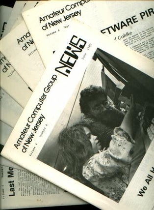 Item #M633 Amateur Computer Group of New Jersey News, 8 individual issues, 1980 newsletters....