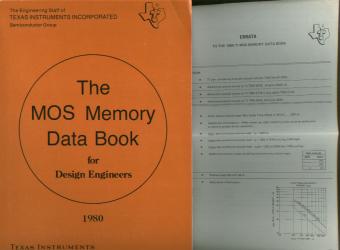 Item #M676 The MOS Memory Data Book for Design Engineers 1980 TI Texas Instruments, includes multipage Errata Sheet laid in. Texas Instruments.