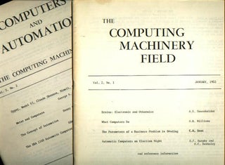 Item #M714 The Computing Machinery Field, volume 2 no. 1 January, 1953; WITH, Computers and...