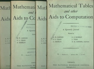 Item #M886 Mathematical Tables and Other Aids to Computation, four individual issues, entire year...