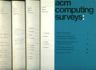 Item #M889 ACM Computing Surveys complete year 1979, four individual issues, March, June,...
