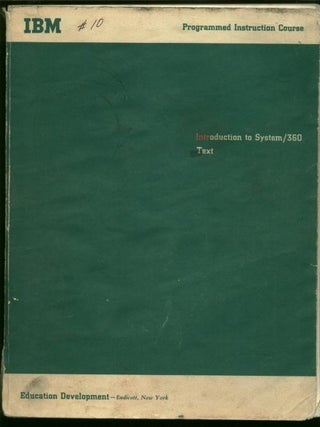 Item #M969 Introduction to System/360, Text, 1968 minor rev. 1969, Education Development --...
