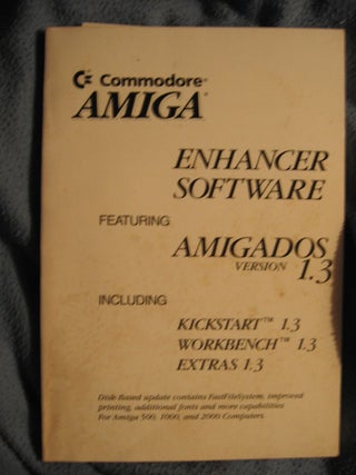 Item #R199 Enhancer Software featuring AmigaDOS version 1.3 including Kickstart 1.3; workbench...