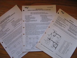 Item #R212 3 booklets, 2 marked Preliminary; 8-Bit HMOS Microprocessor; 8031/8051/8751...