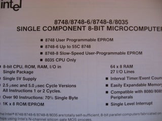 3 booklets, 2 marked Preliminary; 8-Bit HMOS Microprocessor; 8031/8051/8751 SIngle-Component 8-Bit Microcomputer; 8748/8748-6/-8/8035 Single Component 8-Bit Microcomputer