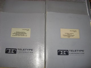 Item #R217 4 technical manuals in binders, Teletypewriter sets Keyboard Send-Receive, Automatic...
