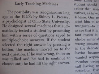 Teaching Machines; separate reprint from Scientific American, November 1961