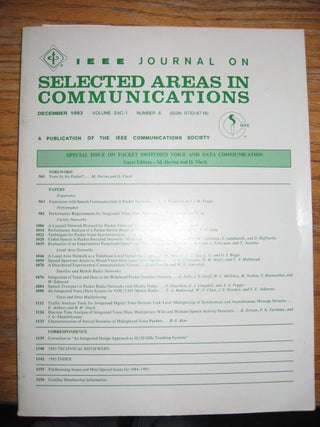 Item #R287 IEEE Journal on Selected Areas in Communications, Volume SAC-1 no. 6, December 1983 -...