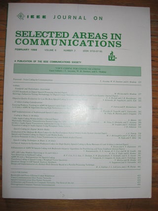 Item #R288 Journal on Selected Areas in Communications, February 1988, volume 6, number 2 --...
