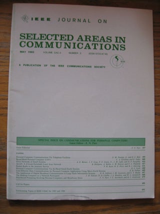 Item #R289 IEEE Journal on Selected Areas in Communications, May 1985, volume SAC-3 number 3 --...
