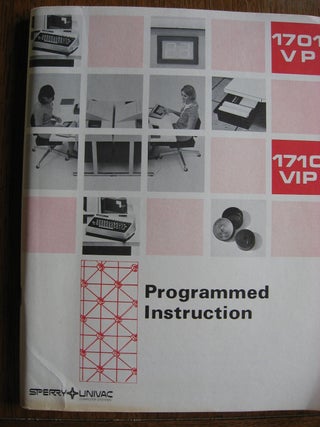Item #R321 Programmed Instruction manual for 1701 VP, 1710 VIP key punch operation. Sperry Univac