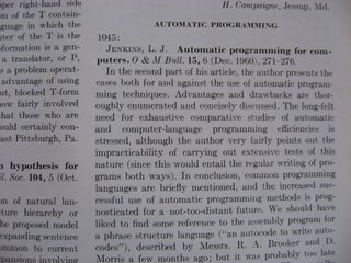 Computing Reviews 1961, volume 2 numbers 1 through 5 (individual issues, January through October inclusive)