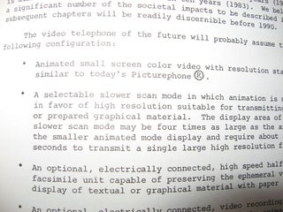 The Video Telephone -- impact of a new era in telecommunications, a preliminary technology assessment, 1974