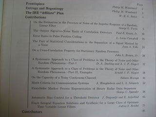 Transactions on Information Theory, March 1957; volume IT-3, number 1