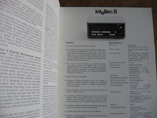 Brochure for Intellec 8 / Intellec 4 -- 8 page product brochure circa 1970s